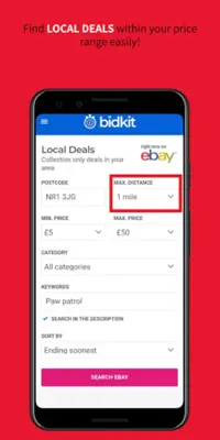 bidkit - local eBay deals find android App screenshot 22